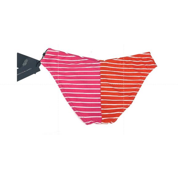 Tommy Hilfiger Striped Bandeau Bikini Bottom Pink Medium NWT $58 - Picture 2 of 3